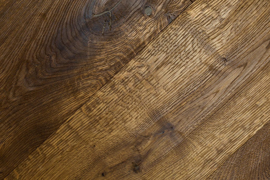 Hand scraped wood flooring