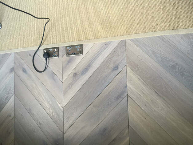 Silver Grey - Chevron Wood Flooring